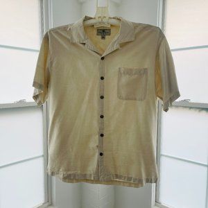 Cream Washable Silk Hawaiian Beach Salt Life Floral Shirt - Men’s XL - Island Sh